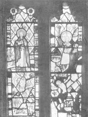 Abbots Bickington: Remains of Old Glass in East Window