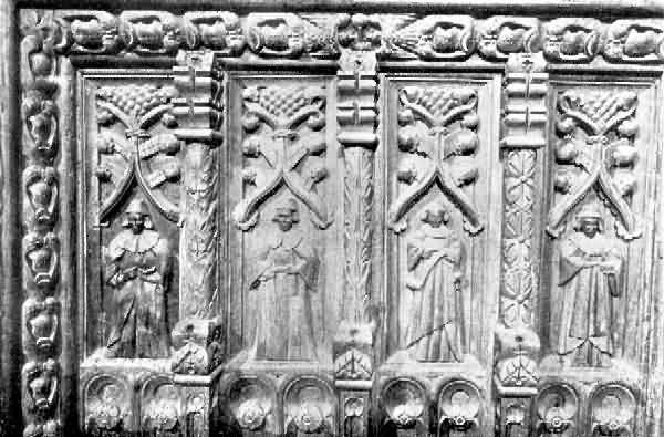 Lustleigh: Carving on Panels of Screen
