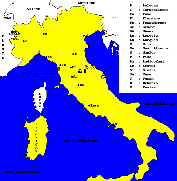 Carte d'Italie