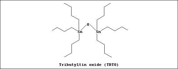 Line formula of tributyltin oxide